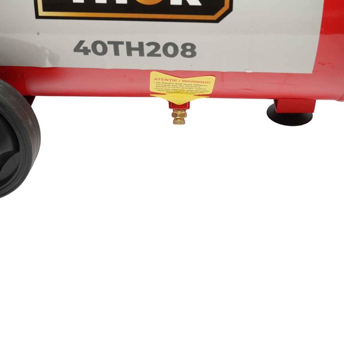 Compresor aer volum 24L, putere motor 1.5KW/2CP, presiune maxima 8 bar, volum aer aspirat 195L THOR